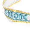 Word J'ADORE Polycotton(Polyester Cotton) Braided Bracelet with Tassel Charm LS-BJEW-F429-01-2
