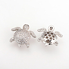 Brass Micro Pave Cubic Zirconia Cabochons ZIRC-Q001-136P-1