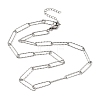 5MM 304 Stainless Steel Textured Paperclip Chain Necklaces for Women Men SA-CBA37BC-20P-4