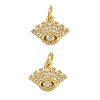 Brass Micro Pave Cubic Zirconia Pendants KK-D424-04G-1