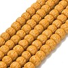 Synthetic Coral Dyed Carved Beads BSHE-H114-01D-1