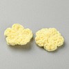 Peach Blossom Handmade Crochet Cotton Ornament Accessories AJEW-WH0326-53K-2