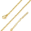 Rack Plating Brass Oval Link Chain Necklace NJEW-A035-06G-01-4