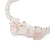 3Pcs Handmade Glass Seed Beaded & Natural Mixed Gemstone Chips Beaded Bracelets for Women BJEW-MZ00225-6