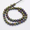 Electroplate Natural Druzy Agate Beads Strands G-G708-10mm-07-2