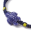 Porcelain Tortoise Braided Bead Bracelets BJEW-JB10058-01-3