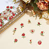 40Pcs 10 Styles Alloy Enamel Pendants ENAM-ME0001-59-5
