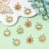 8Pcs 4 Colors Alloy Cat Eye Pendants FIND-YW0010-88-4