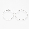 304 Stainless Steel Hoop Earring Findings STAS-T047-17-4