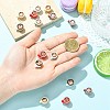 15Pcs 5 Colors Baking Paint Alloy Pendants FIND-CJ0005-89-4
