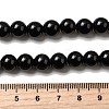 Natural Black Obsidian Beads Strands G-L632-A01-8mm-5