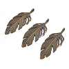 Tibetan Style Alloy Leaf Big Pendants LS-PALLOY-A15448-AB-4