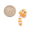 Glass Seed Beaded Cat Pendants PALLOY-MZ01020-02-2