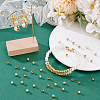 120Pcs Textured Brass Beads KK-PH0011-78-2