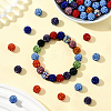 90Pcs Glass Rhinestone Clay Pave Round Beads RB-LT0001-02-5
