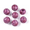 Bohemian Style Printed Schima Wood Beads WOOD-T032-31E-1
