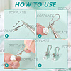 60Pcs Brass Wire Earring Findings FIND-SP0003-67B-P-5