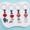 WEWAYSMILE 2 pcs Dog Keychain Car Keychain Pet Pendant Key-Ring Lovely Dog Key-ring Portable Metal Keychain Gift for Pet Lover Birthday Puppy Theme Party Supplies (Bull Terrier) JX791A-5