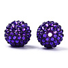 Resin Rhinestone Bubblegum Ball Beads RESI-S260-20mm-S14-2