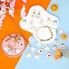 24Pcs 8 Style Halloween Theme Alloy Enamel Pendants ENAM-SZ0004-24-4