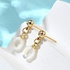 Oval Brass Stud Earrings EJEW-Z086-05G-2