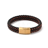 Ion Plating(IP) Braided Microfiber Leather Cord Bracelets for Men BJEW-Z081-14G-4