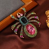 Spider Alloy Rhinestone Brooches JEWB-Q006-05A-1