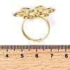 Adjustable 304 Stainless Steel Open Cuff Ring Components STAS-P403-01H-G-3