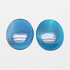 Dyed Oval Natural Blue Agate Cabochons G-K020-18x13mm-08-3
