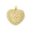 Brass Micro Pave Cubic Zirconia Pendants KK-S511-23G-1