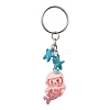 Mermaid Opaque Resin Pendant Keychain X1-KEYC-JKC00624-04-1