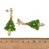 Glass Dangle Earrings EJEW-MZ00803-5