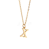 304 Stainless Steel Letter Pendant Necklaces NJEW-LP0001-53X-G-1