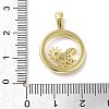 Brass Micro Pave Cubic Zirconia Pendants KK-F877-02G-3