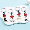 WEWAYSMILE 2 pcs Dog Keychain Car Keychain Pet Pendant Key-Ring Lovely Dog Key-ring Portable Metal Keychain Gift for Pet Lover Birthday Puppy Theme Party Supplies (Border Collie) JX786A-5