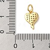 Rack Plating Brass & Clear Cubic Zirconia Pendants KK-S372-30G-3