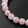 Natural Rose Quartz Moon and Star Beaded Stretch Bracelet for Women G-G997-C05-5