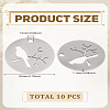10Pcs 304 Stainless Steel Pendants STAS-LP0003-64-2
