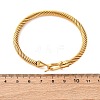 Twisted 304 Stainless Steel Bangles for Women BJEW-P352-01G-3