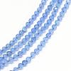 Natural Blue Chalcedony Bead Strands G-G914-2mm-16-2