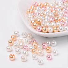 Barely Pink Mix Pearlized Glass Pearl Beads HY-X006-6mm-01