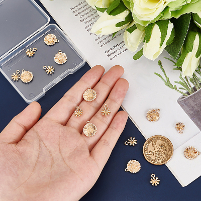 16Pcs 2 Style Brass Charms KK-AR0002-43-1