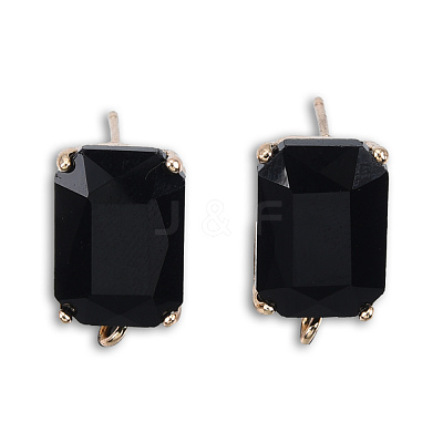 K9 Glass Stud Earring Findings GLAA-N038-50-1