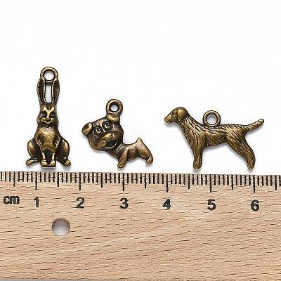 Tibetan Style Alloy Animal Pendants TIBEP-X0003-02-AB-1