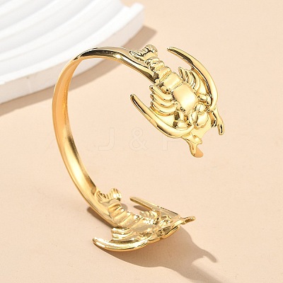 304 Stainless Steel Cuff Bangles for Women AJEW-P127-22G-1