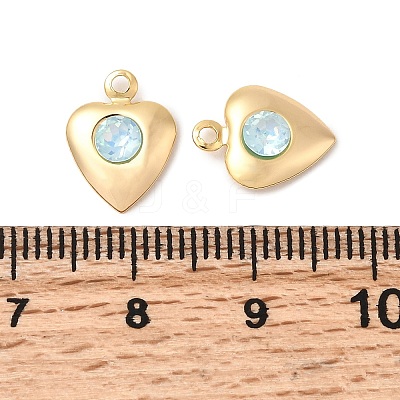 Brass Glass Charms KK-P340-09G-03-1