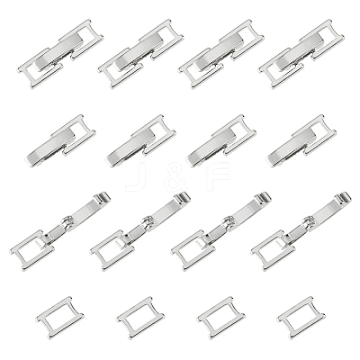 24 Sets Eco-Friendly Brass Watch Band Clasps KK-FH0007-75C-P-1