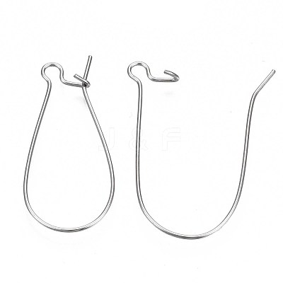 Tarnish Resistant 304 Stainless Steel Hoop Earring Findings STAS-S117-008E-01-1