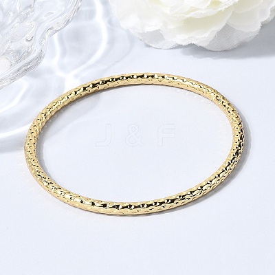 Hammered 304 Stainless Steel Bangles for Women BJEW-D408-03G-1