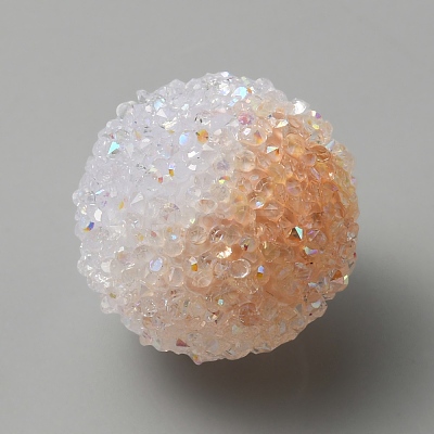 Frosted Acrylic Beads MACR-WH0007-91B-1